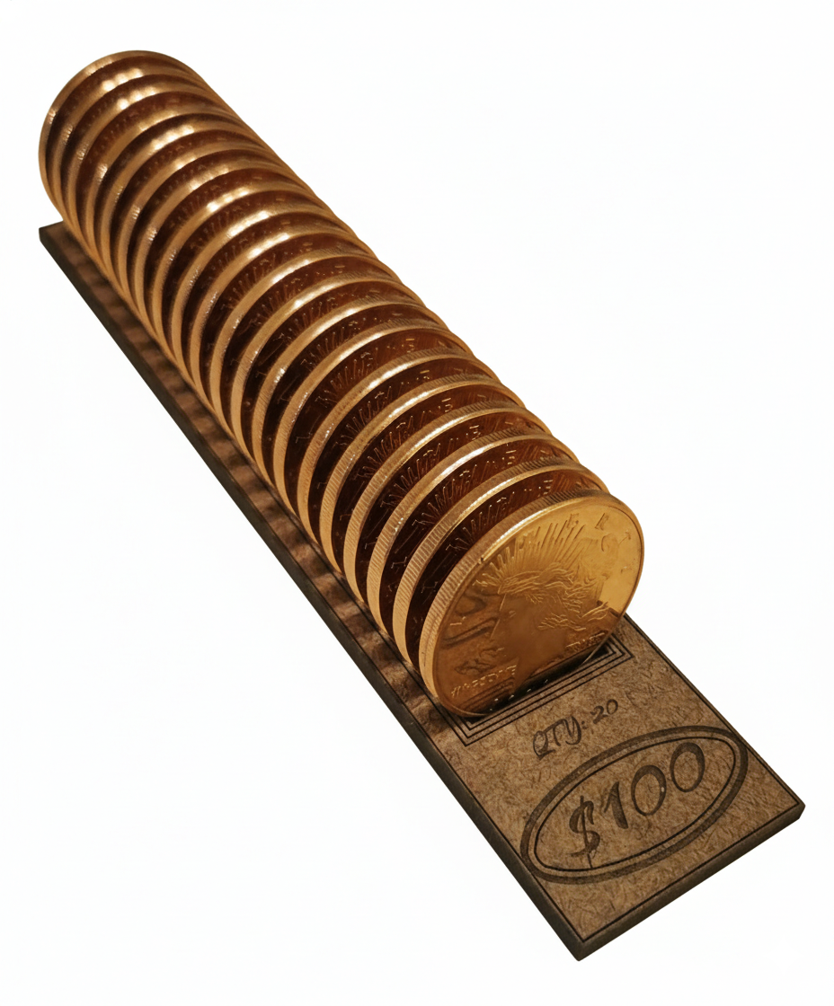 Elegant Single Tube Bullion Display Stand – Showcase 20 Rounds