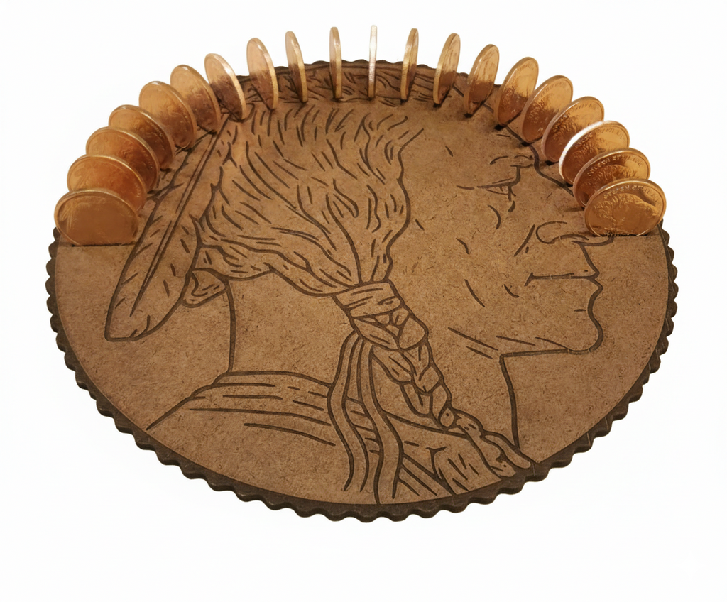 Compact Indian Head Bullion Display – Includes 20 (1 Oz) Copper Rounds
