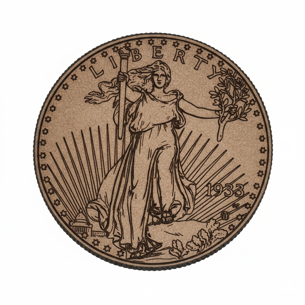 Premium Hardboard Coin Coasters (5-Pack) with Display Base - Iconic American Designs