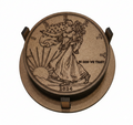 Premium Hardboard Coin Coasters (5-Pack) with Display Base - Iconic American Designs